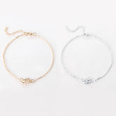 Fashion Simple Alloy Mori Style Flower Leaf Anklet