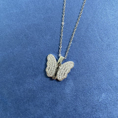 Fashion Jewelry Butterfly Necklace Female Pendant Titanium Steel Clavicle Chain