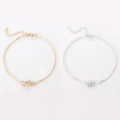 Fashion Simple Alloy Mori Style Flower Leaf Anklet