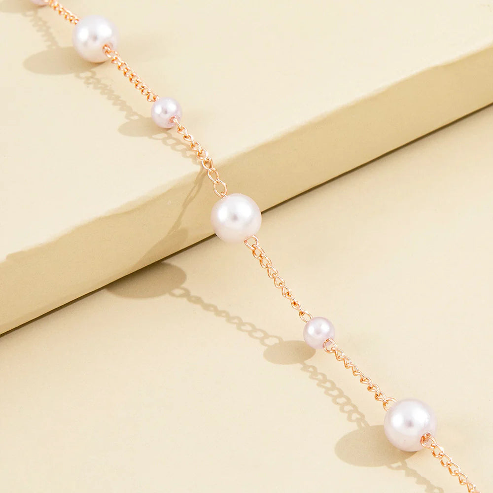 Vintage Pearl Clavicle Chain Female Simple