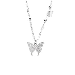 Butterfly Necklace For Women Light Luxury Minority High-grade Tassel Clavicle Chain