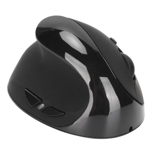 Left Hand Vertical Mouse 2.4G Wireless Vertical Ergonomic Mouse Rechargeable Mouse with USB Adapter Adjustable DPI for PC Black