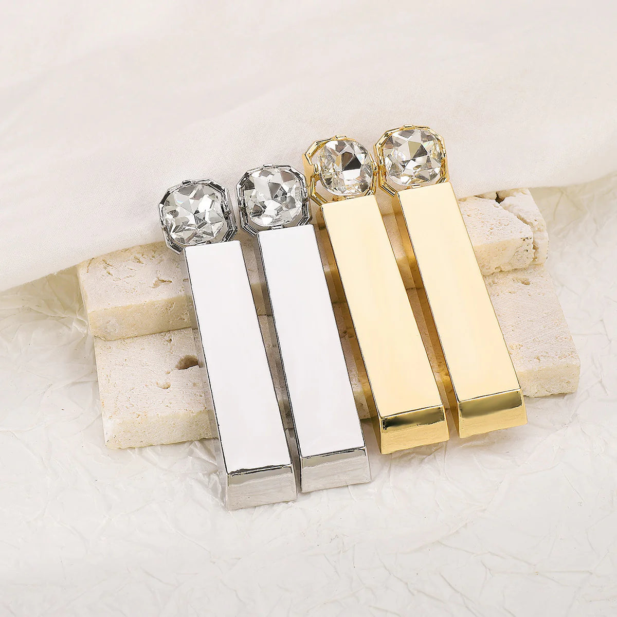 Diamond Rectangular Earrings