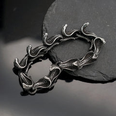 Stainless Steel Men's Bracelet Snake Head