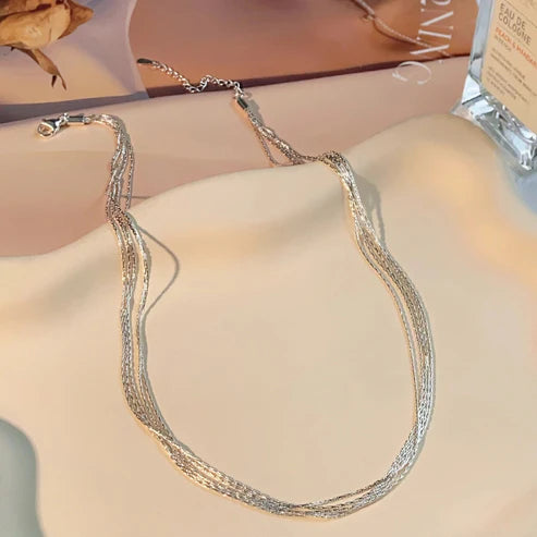 Multi-layer Small Snake Bone Necklace Simple Special-interest Design Cold Style Temperament Clavicle Chain