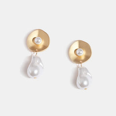 Pearl Earrings For Women Retro Personality And Minimalism Hollow Out