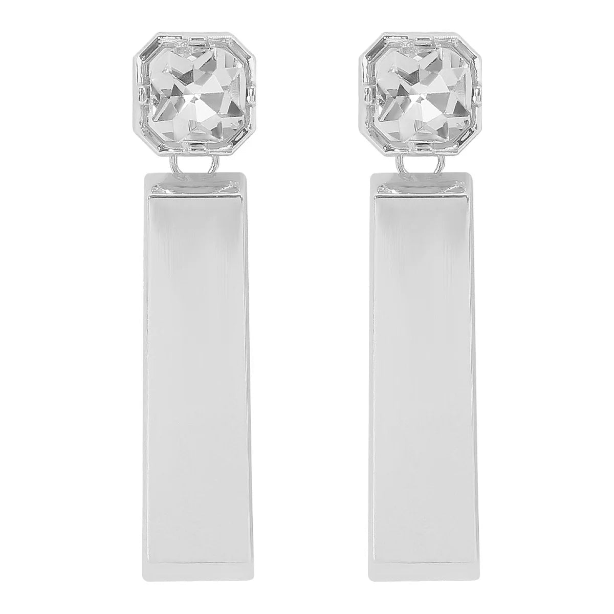 Diamond Rectangular Earrings