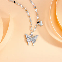 Butterfly Necklace For Women Light Luxury Minority High-grade Tassel Clavicle Chain