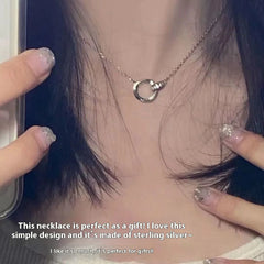 Women's Ring Chain Necklace Gift For Boyfriend Or Girlfriend Clavicle Chain