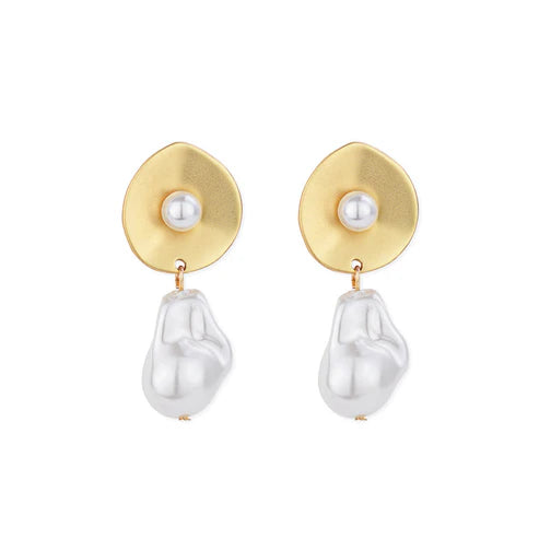 Pearl Earrings For Women Retro Personality And Minimalism Hollow Out