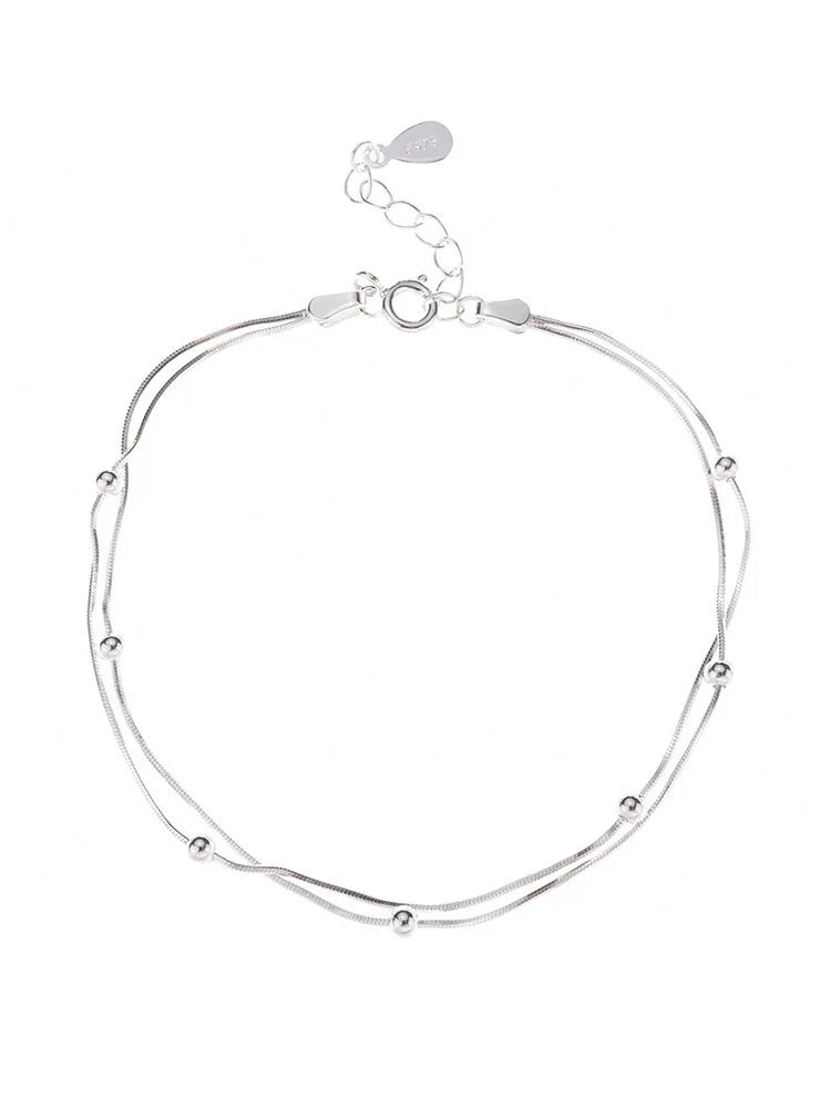 Women's Korean-style Fashion Simple Small Balls Bracelet Temperamental Sterling Silver Ornament