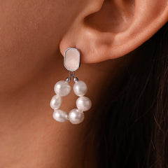 Freshwater Pearl Earrings Women's Light Luxury , Sweet Temperament, Shell Stud Earrings, Earrings