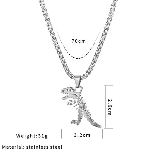 Personalized Skeleton Tyrannosaurus Rex Necklace